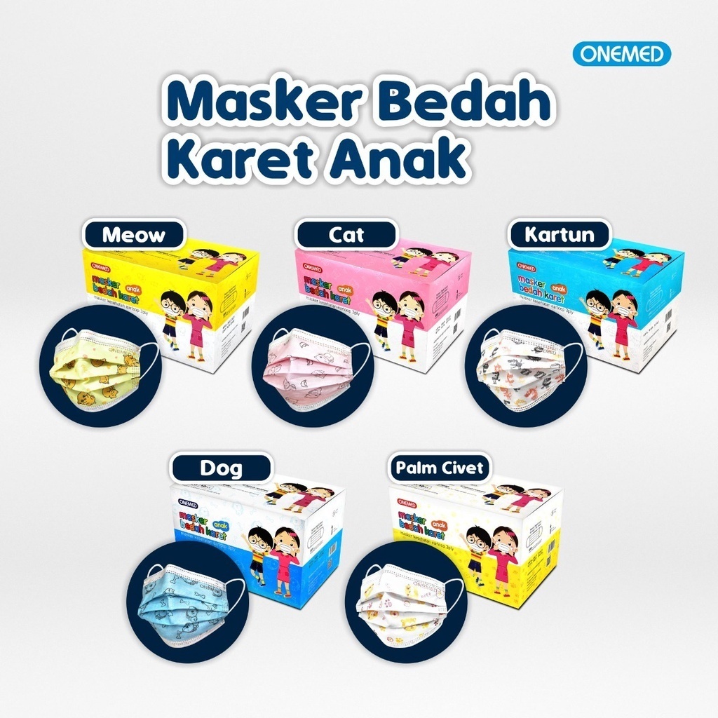 Onemed Masker Bedah Anak isi 50