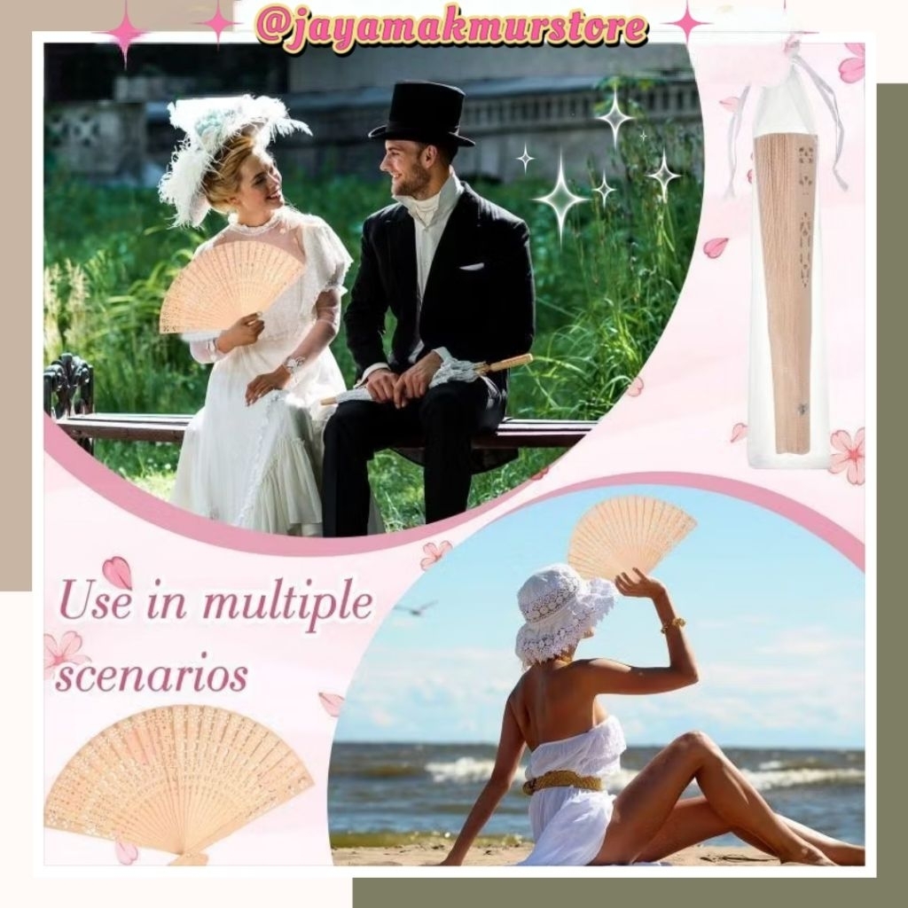 (1PCS) NEW KIPAS CENDANA BALI / KIPAS KAYU / KIPAS TANGAN CENDANA BALI / KIPAS LIPAT / KIPAS KAYU CE