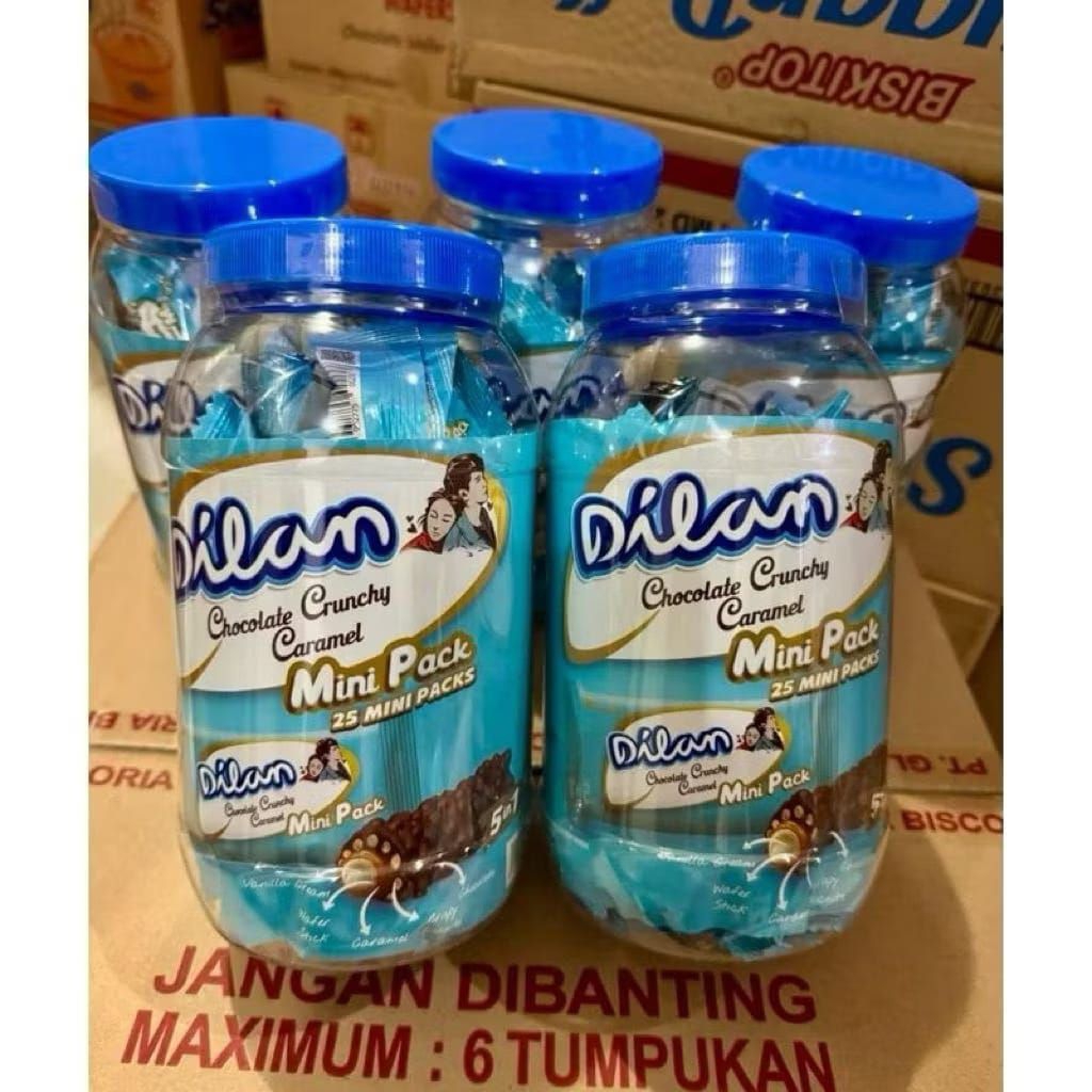 [DAPAT 5 TOPLES] DILAN COKLAT CRUNCHY CARAMEL MINI PACK KEMASAN TOPLES ISI 25 PCS ORIGINAL