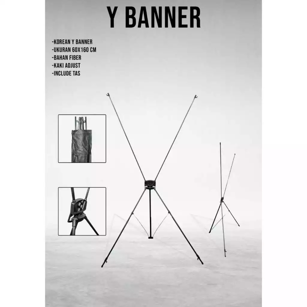 Rangka Banner  60x160 cm | Standing Banner Spanduk Promosi Besi & Fiber Kokoh
