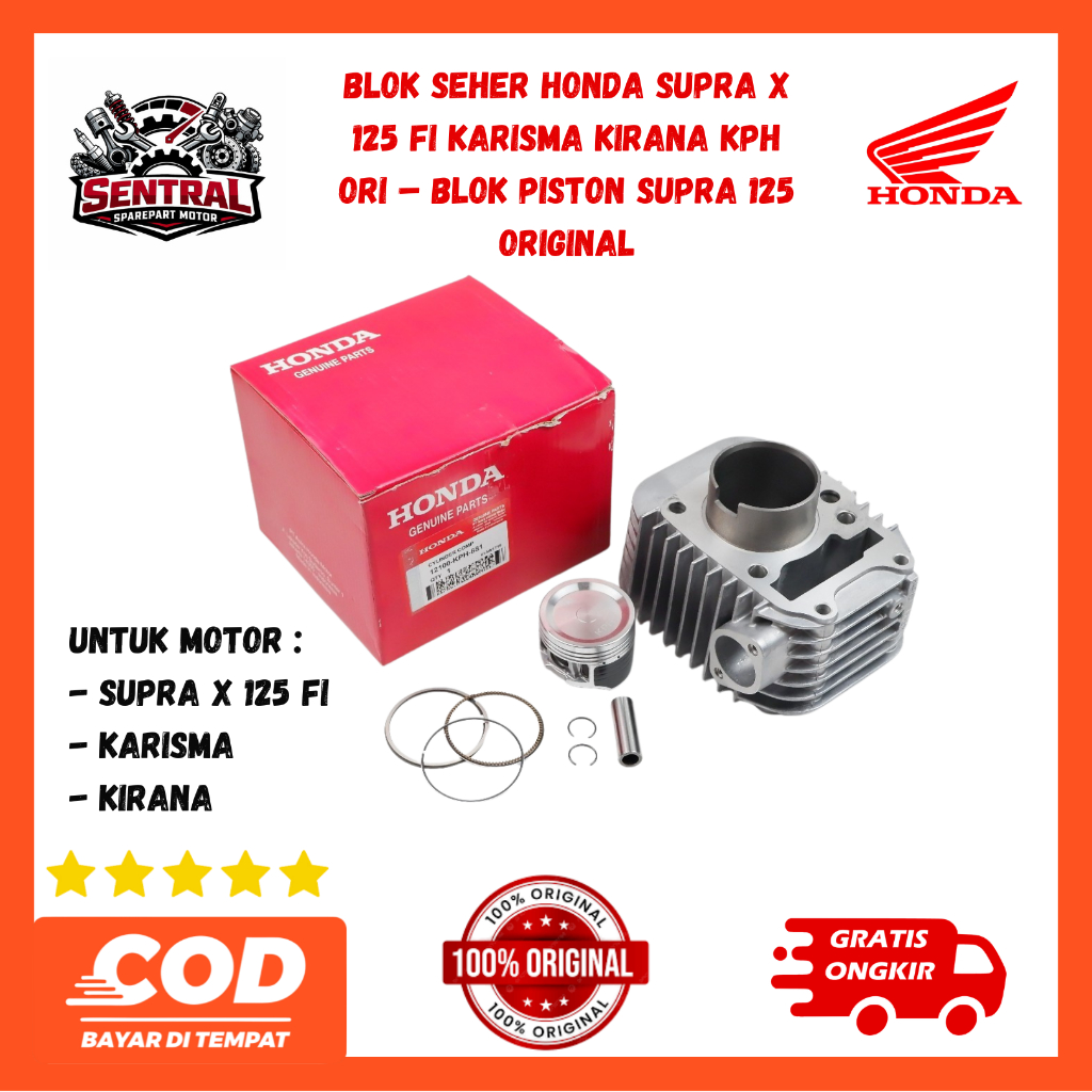 Blok Seher Honda Supra X 125 FI Karisma Kirana KPH Ori – Blok Piston Supra 125 Original