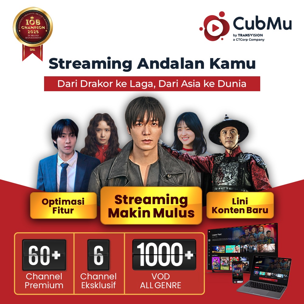 Voucher Paket Langganan CUBMU 1 bln - FREE Streaming Android Box, Channel TV, Film, dan Series