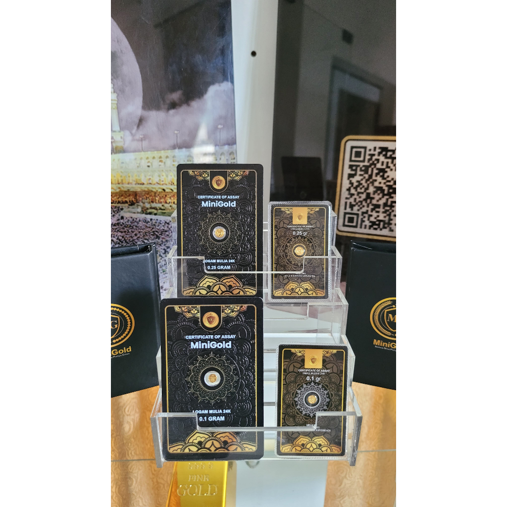 Minigold Emas Murni 0.25g Logam Mulia Fine Gold Bar 99.9% 24K