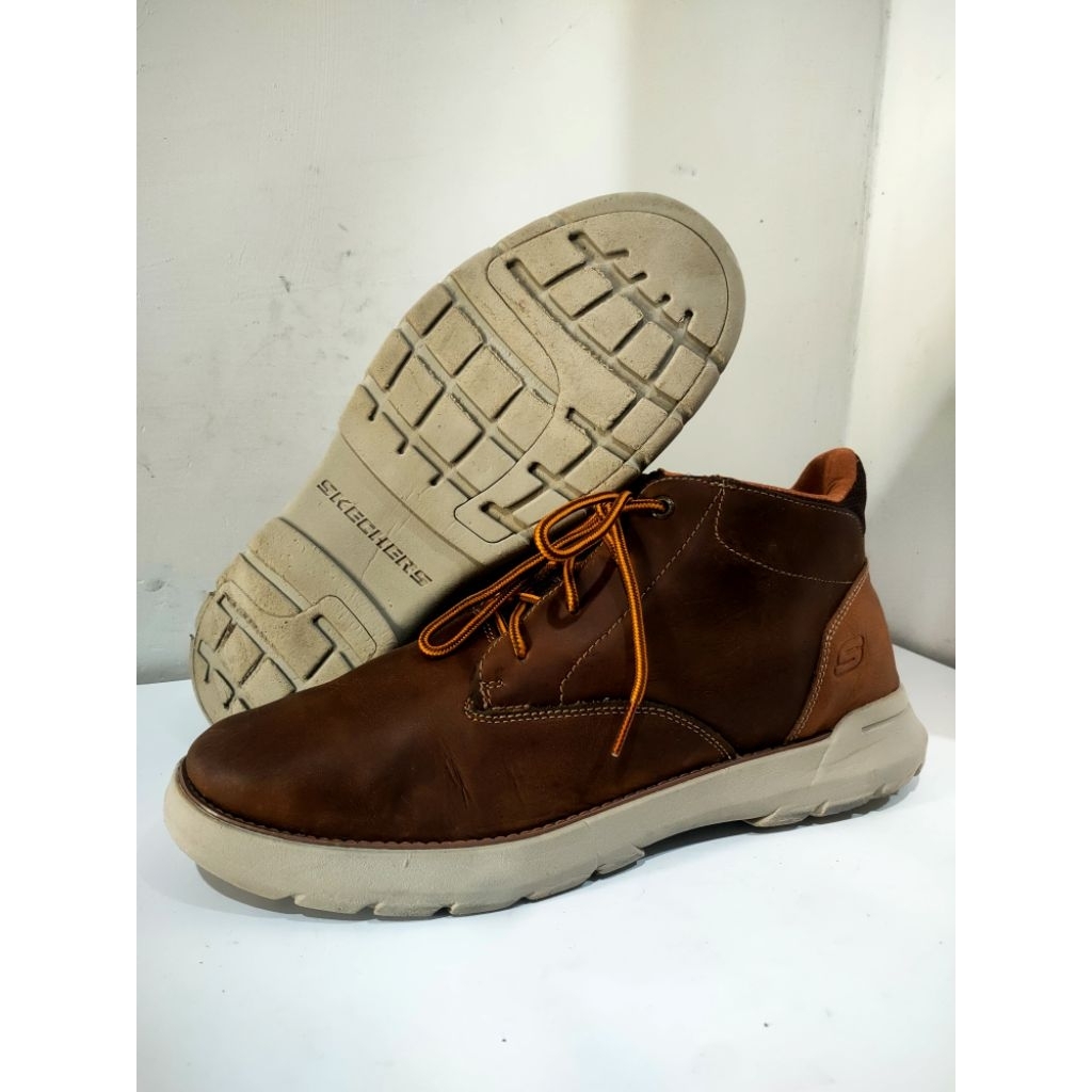 Sepatu Boots Kulit Skechers, Size 47