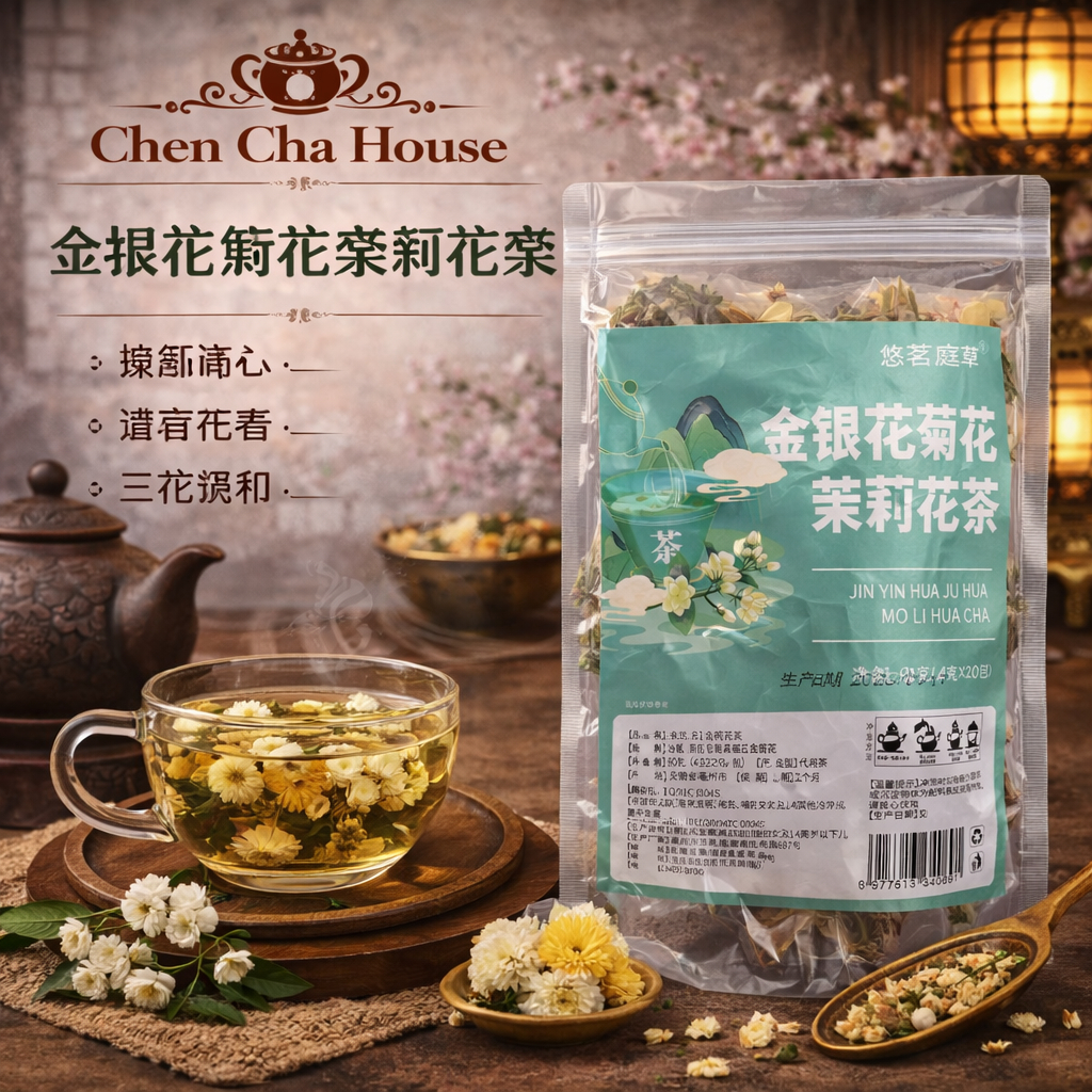 Teh Herbal Flower Tea – Chrysanthemum Jasmine Honeysuckle Tea | Herbal Flower Tea – Teh Chrysanthemu