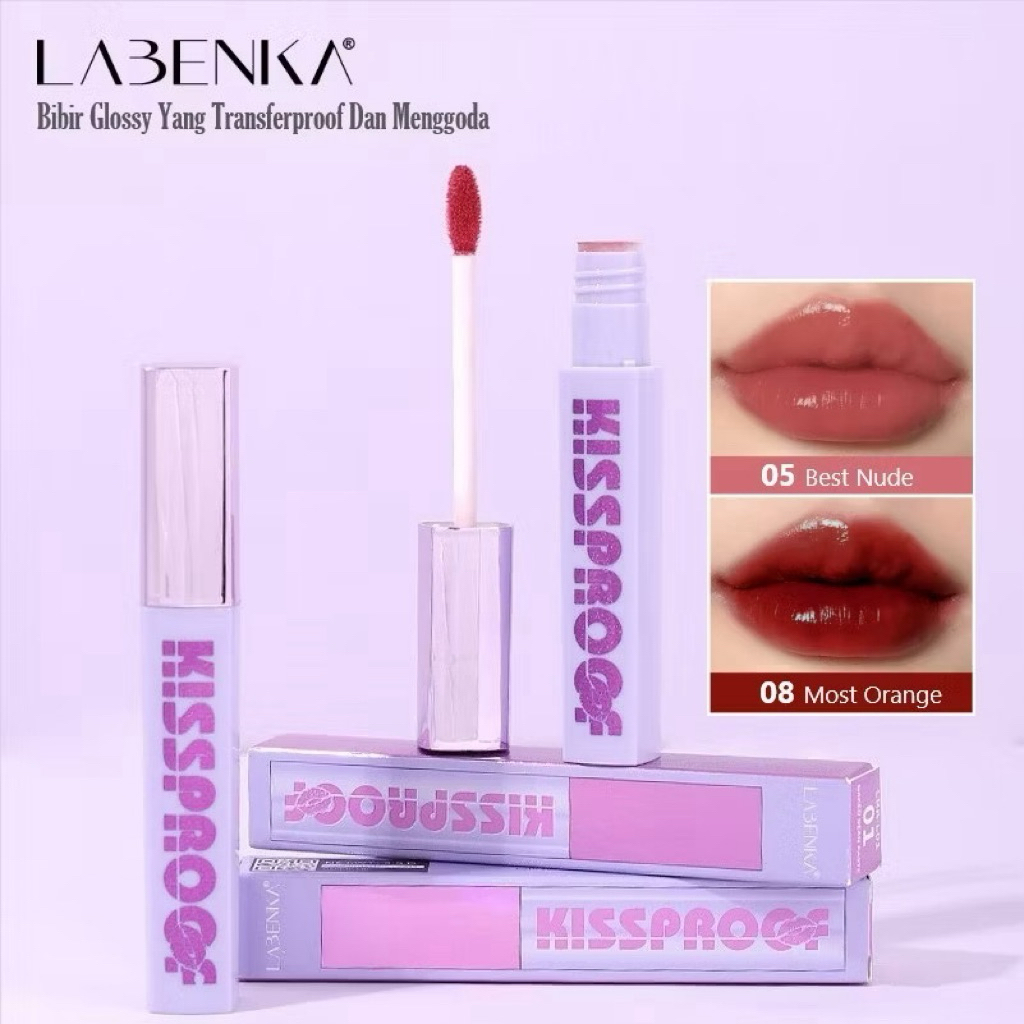 LABENKA Kissproof-Transferproof Glossy Lipgloss High Moisturizing LBK-L01 (BPOM)