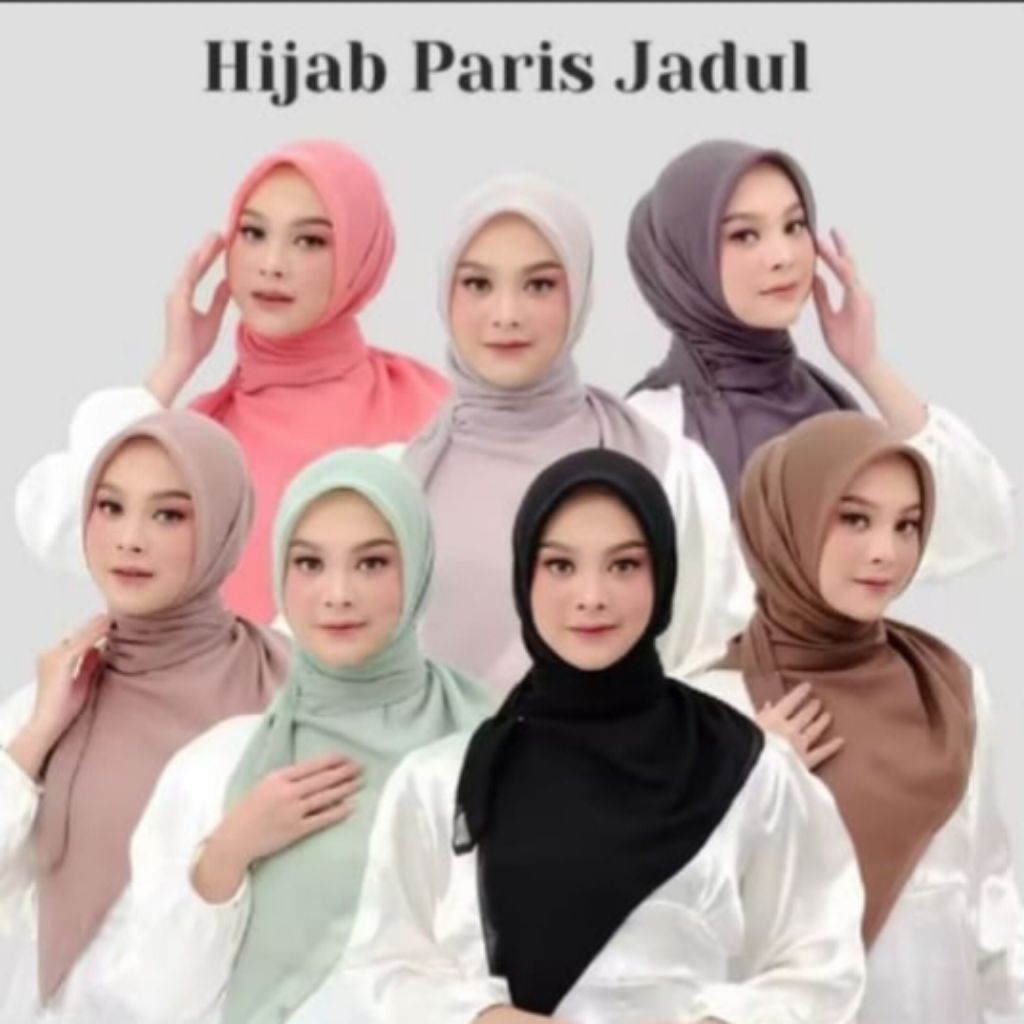 Hijab paris varisha/kerudung segiempat polos/kerudung varisha terlariss