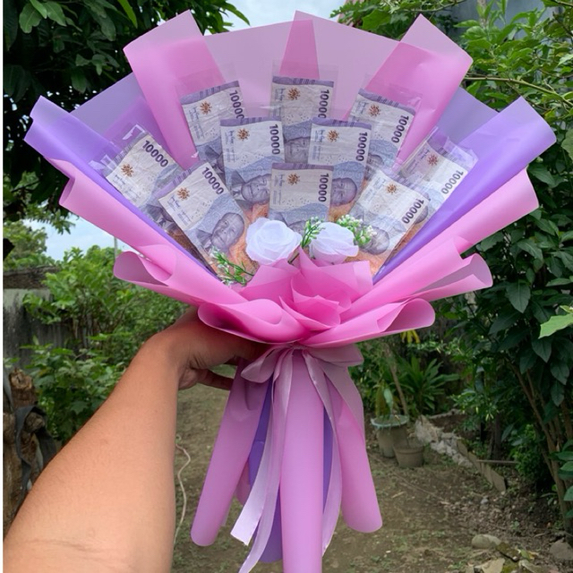 [ KHUSUS INSTAN & SAMEDAY ] Buket Uang 10 lembar ( Lengkap dgn isi nya uang 10ribu )