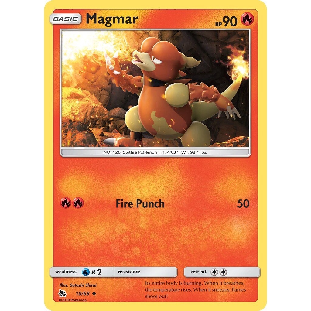 Tcg Pokemon Magmar Common Hidden Fates set 2019