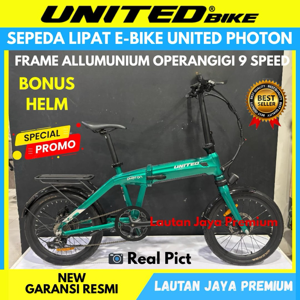 Sepeda Lipat Listrik E-Bike United Photon New