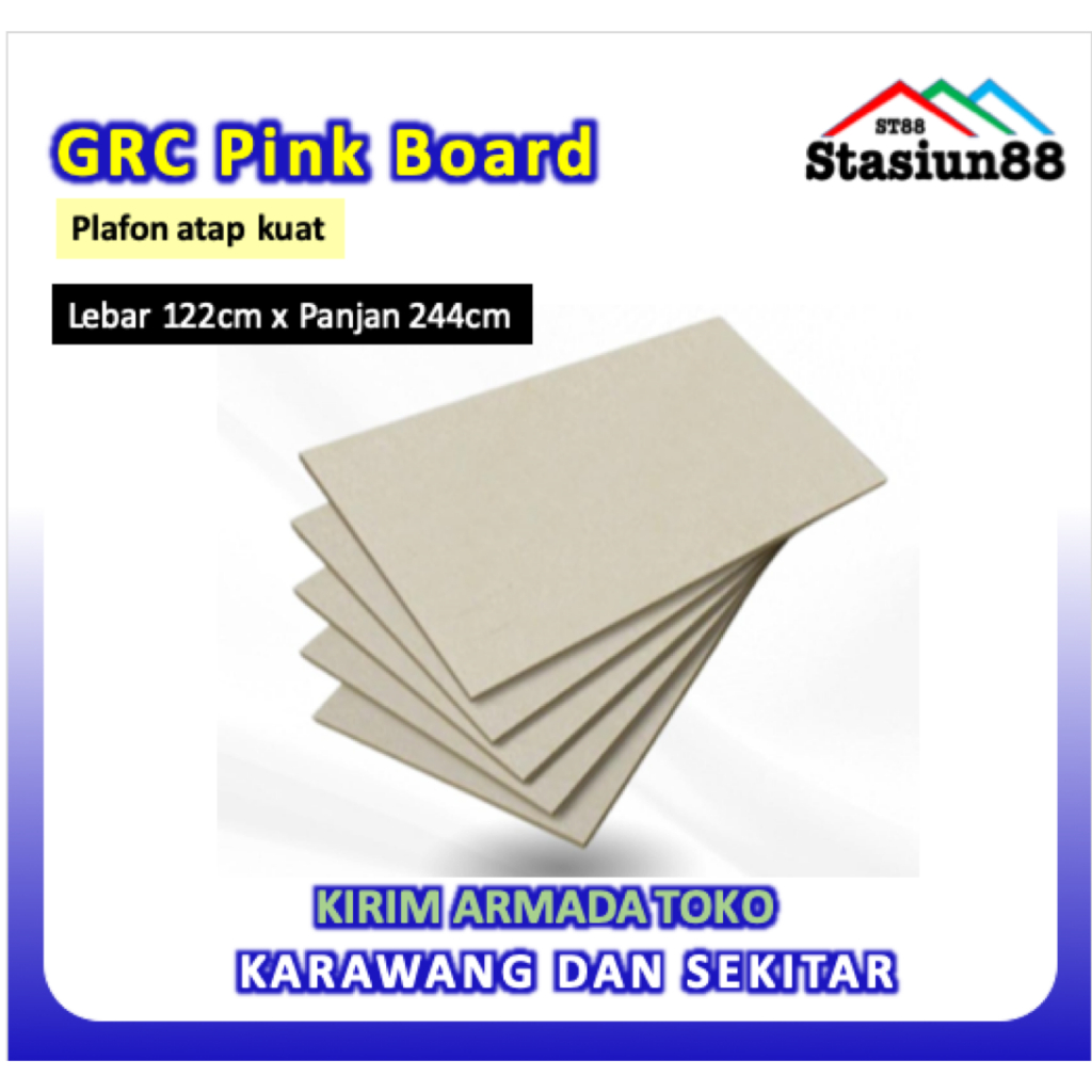 GRC pink board plafon papan semen