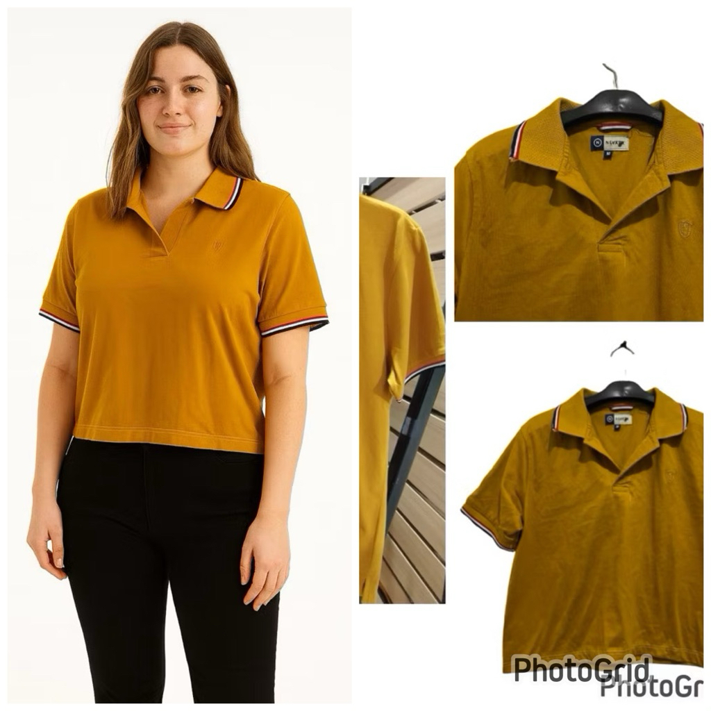 NEVADA KAOS KERAH POLO CROP WANITA BRANDED NEW ORIGINAL