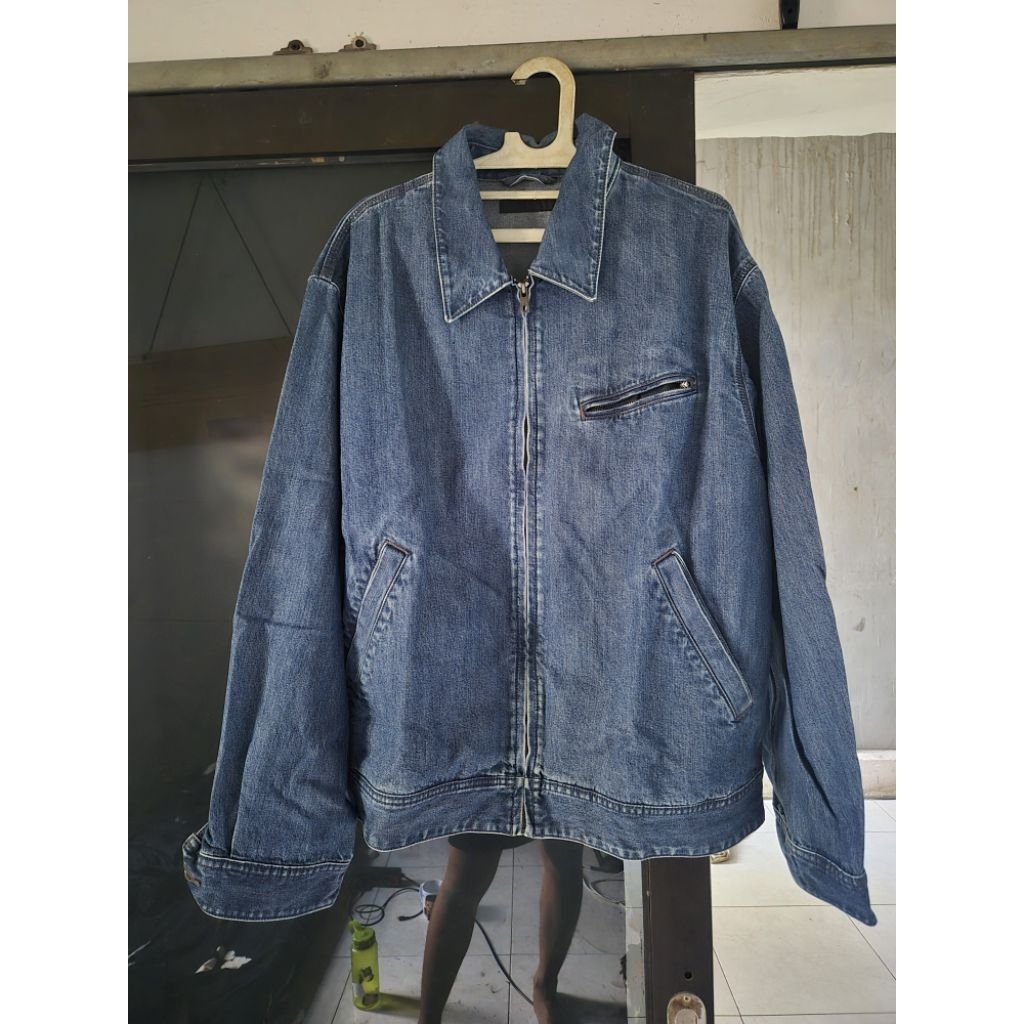 Uniqlo Zip Up Blouson Denim Jacket