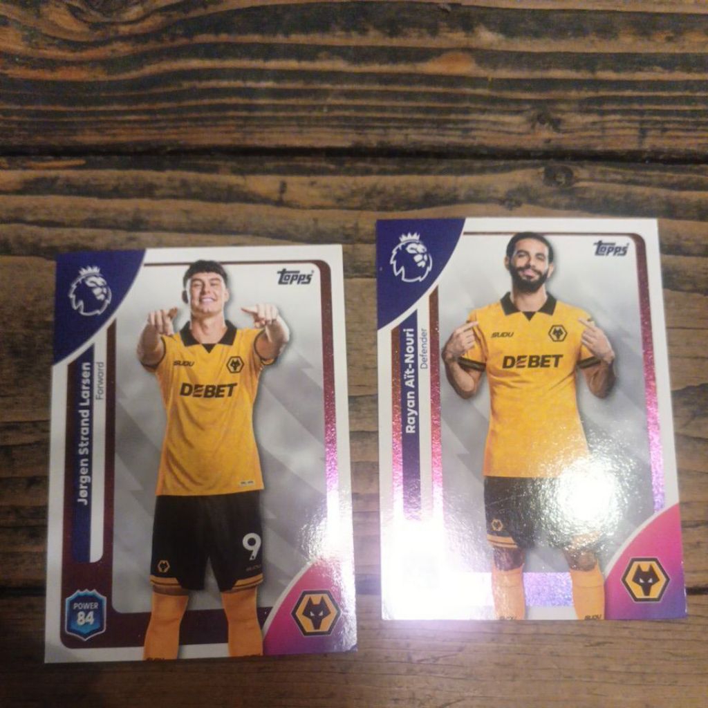 kartu bola topps epl 2025/2026 Wolverhampton