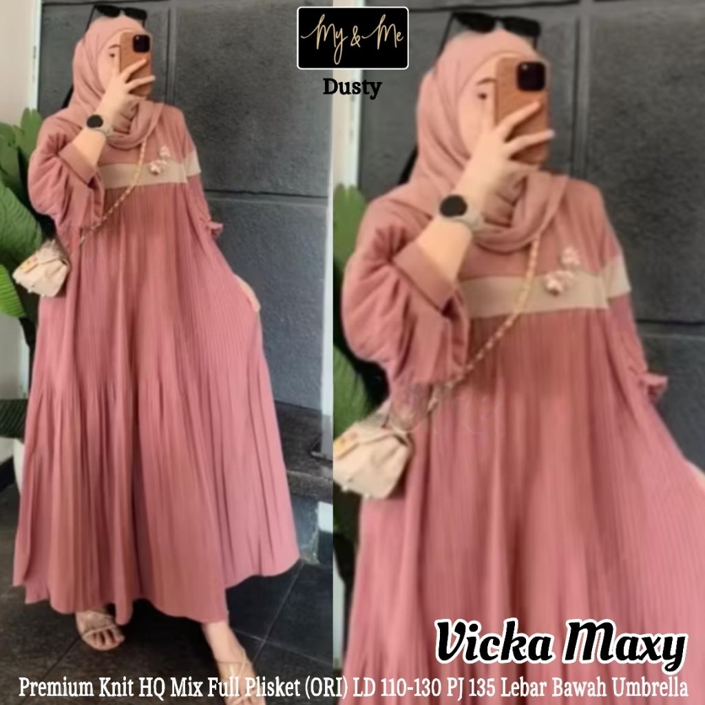 DRESS MAXI JUMBO/VICKA/DRESS MAXI WANITA PREMIUM KNIT HQ JUMBO LD 130 CM FIT XXXL