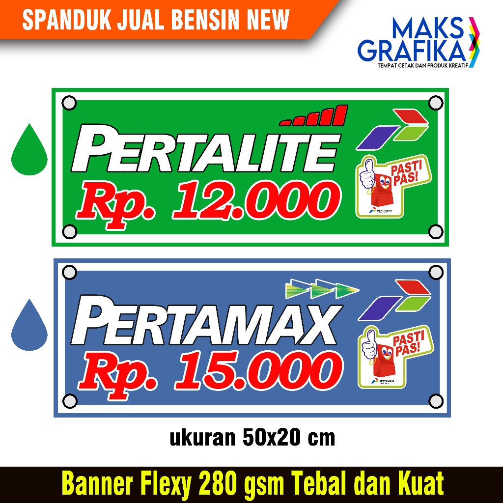 SPANDUK PERTALITE | BANER JUAL PERTALITE | JUAL BENSIN NEW MODEL
