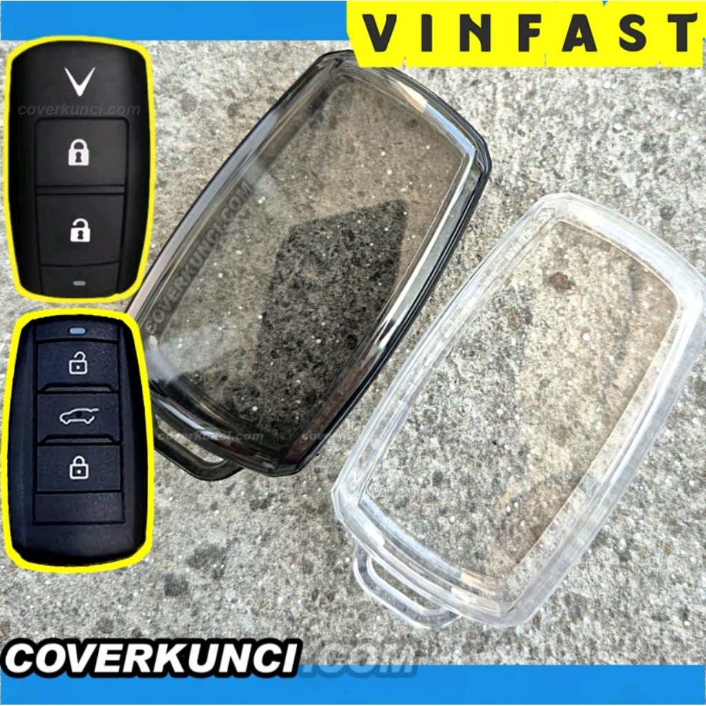 Vinfast VF3 VF5 Casing Cover Kunci VF3 VF5 Transparan TPU 2C Sarung Remote Vinfast Casing Kunci Keyl