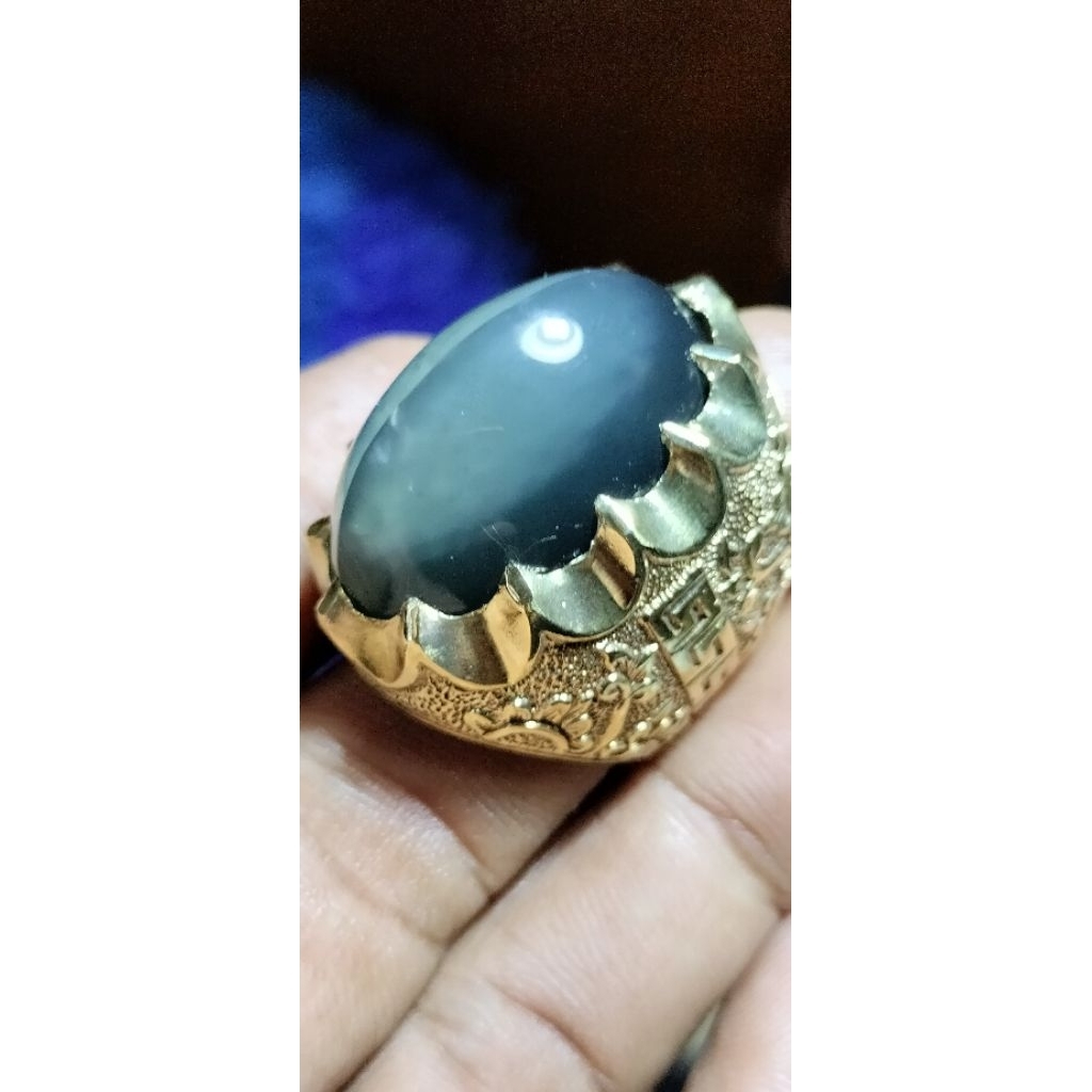 Cincin batu akik pandan lumut lawas