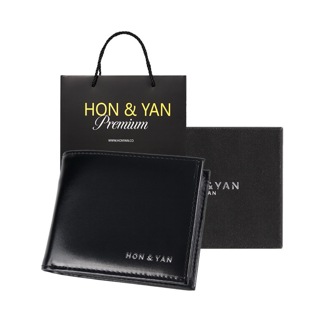 JUAL RUGI DOMPET COWOK HON&YAN WARNA HITAM