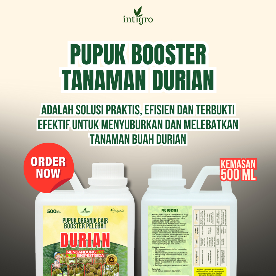 500 ML Pupuk Organik Cair Durian Cepat Berbuah Lebat Tidak Rontok Bunga Booster Durian Montong Musak