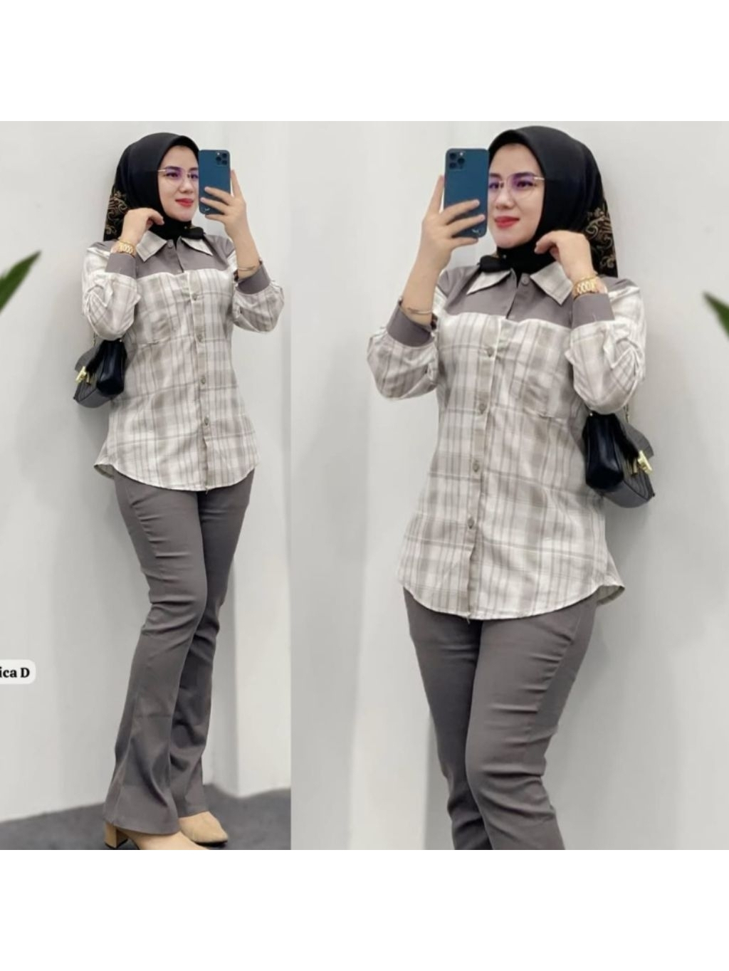 Setelan celana cutbray wanita jumbo Combad Mix Chinos Premium // Oneset Wanita Kekiniann