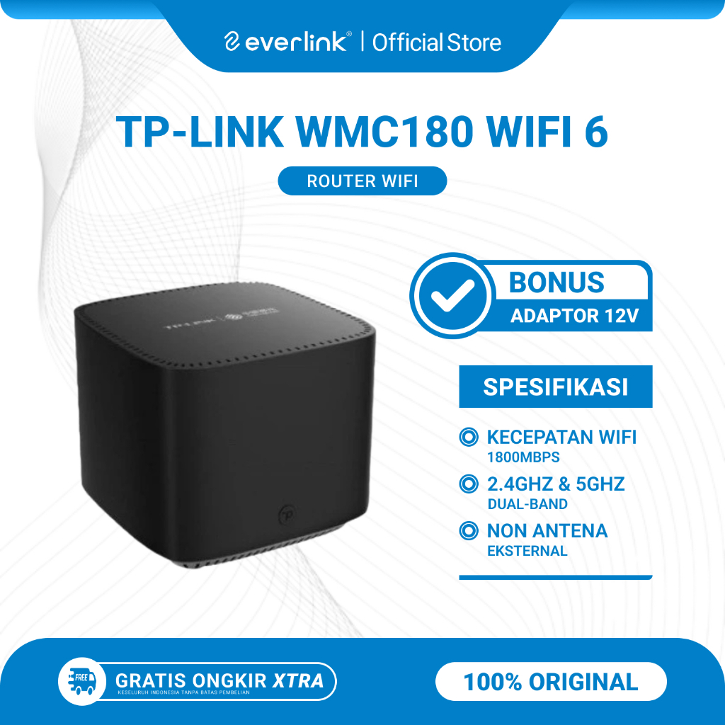 TP-Link TL-WMC180 Wireless Router WiFi 6 Dual-Band 2.4GHz & 5GHz Bekas Original Bonus Adaptor