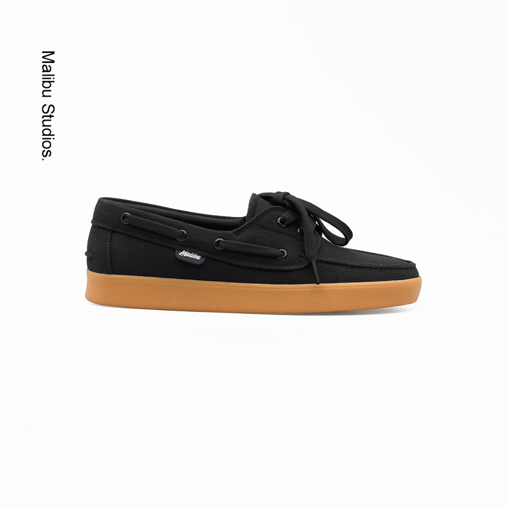 Malibu Studios Strad Black/Gum Sepatu Pria Sepatu Casual Pria Boat Shoes