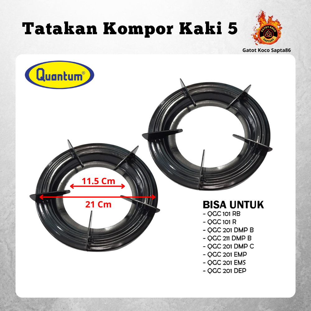 PAKET 2 PCS TATAKAN KOMPOR GAS QUANTUM TUNGKU DUDUKAN KOMPOR KAKI 5 QUANTUM