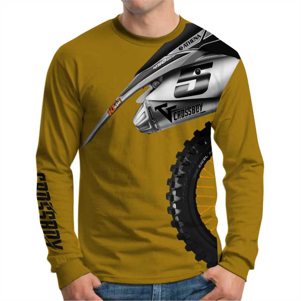 long sleeve pria tshirt crossboy kualitas bahan kualitas bagus katun combed 24s tebal