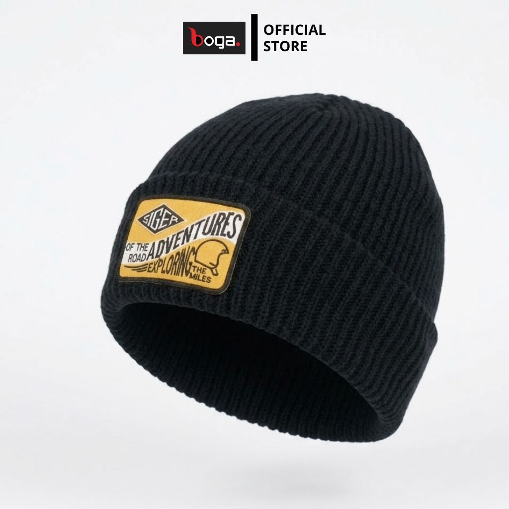 Eiger Adventure Yellow Kupluk Logo Bordir Pria Wanita Beanie Hat Cap Premium