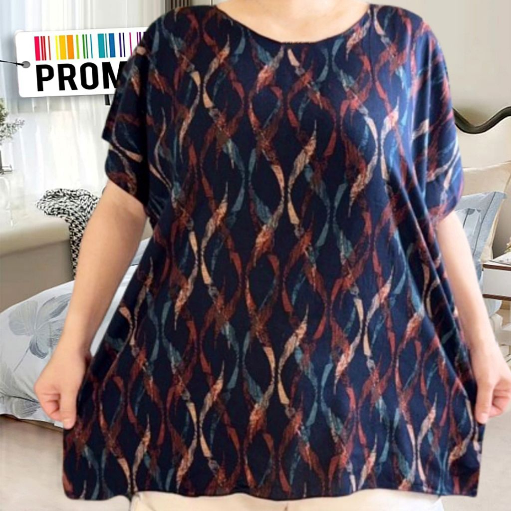 baju wanita Lingkar dada 133 cm XXXL jumbo big size atasan wanita big size/jumbo size blouse/blus ju