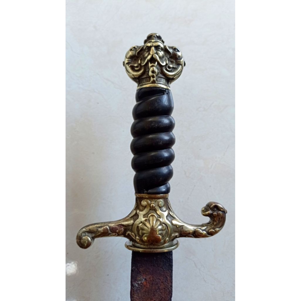 keris kuno bilah 47 cm tanpa warangka original masih karat