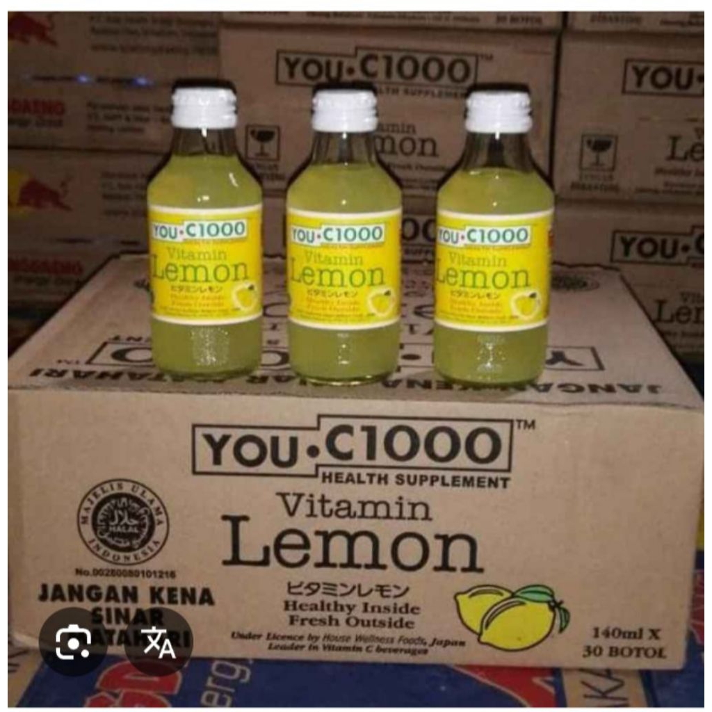 You c 1000 minuman rasa lemon 1 dus isi 30 botol
