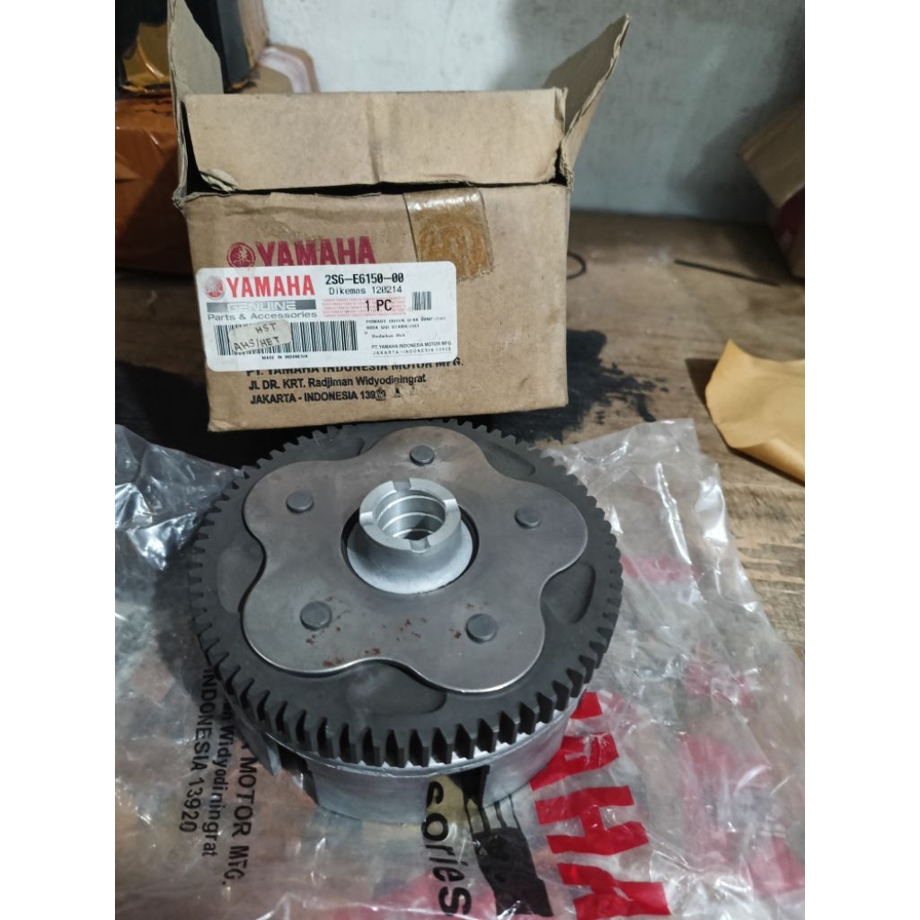[1 SET] RUMAH KOPLING + GIGI GENDENG YAMAHA JUPITER MX 135 KOPLING 2S6-E6150-00 100% ORISINIL YAMAHA
