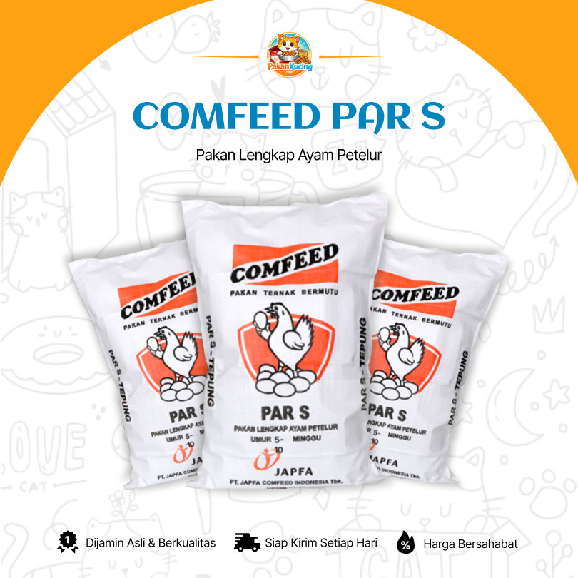 Comfeed PAR S (Crumble) - Pakan Lengkap Ayam Petelur Umur 5–10 Minggu (Starter/Grower) | REPACK | Pa