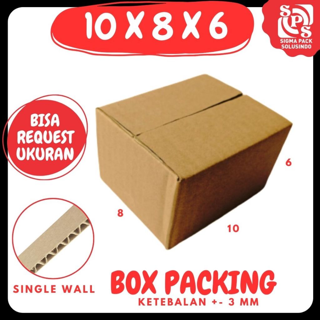 Kardus 10x8x6 Dus Packing Toko Online box Kardus Packing polos onlineshop souvenir Botol Zigma Shop