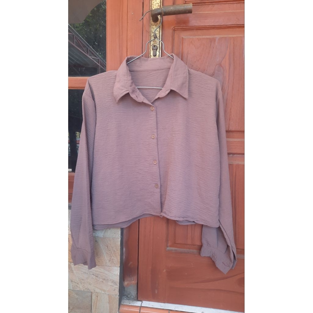 Kemeja Croptop Mauve