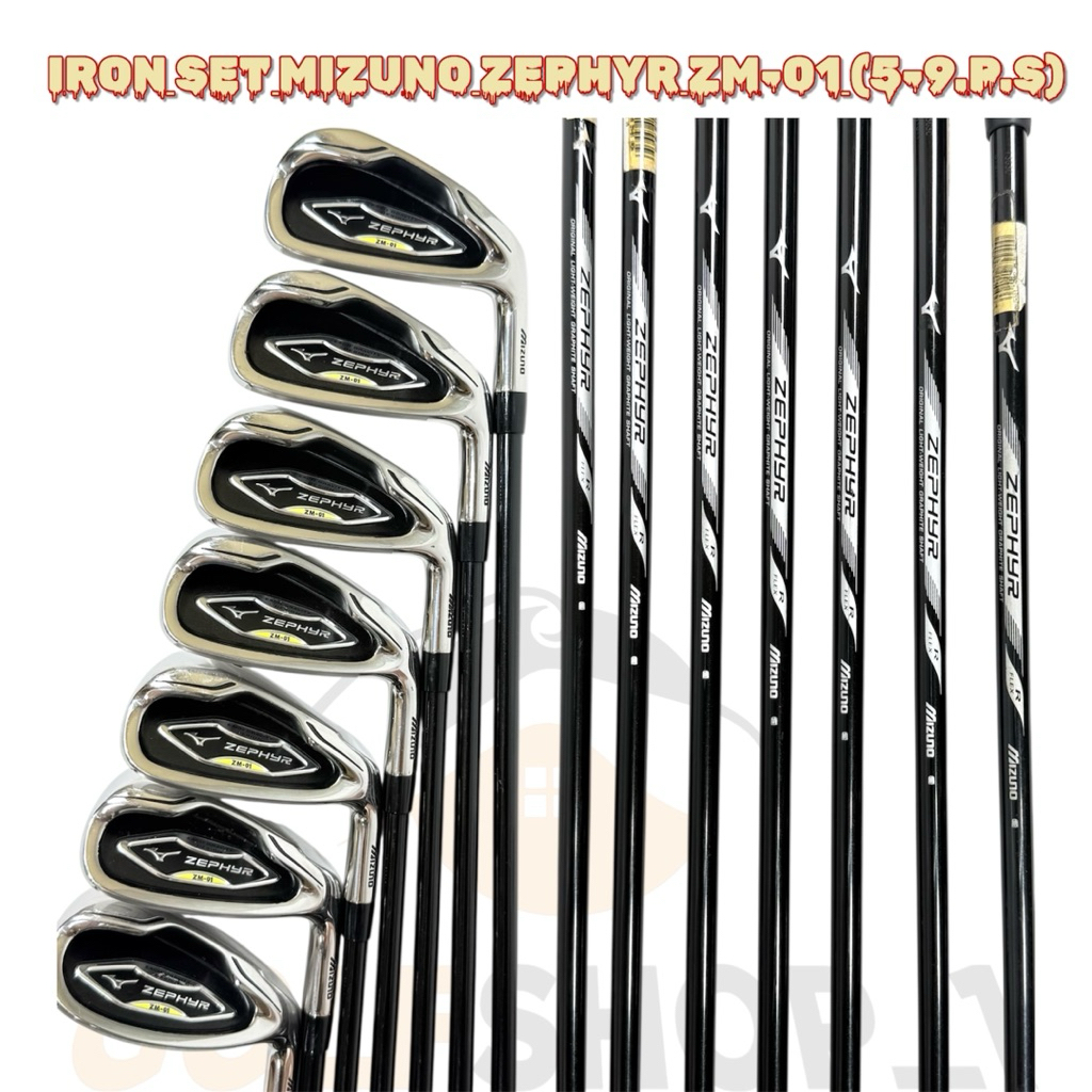 Stick Golf Iron Set Mizuno Zephyr ZM01 Shaft Graphite Flek Reguler 7Pcs Second Original