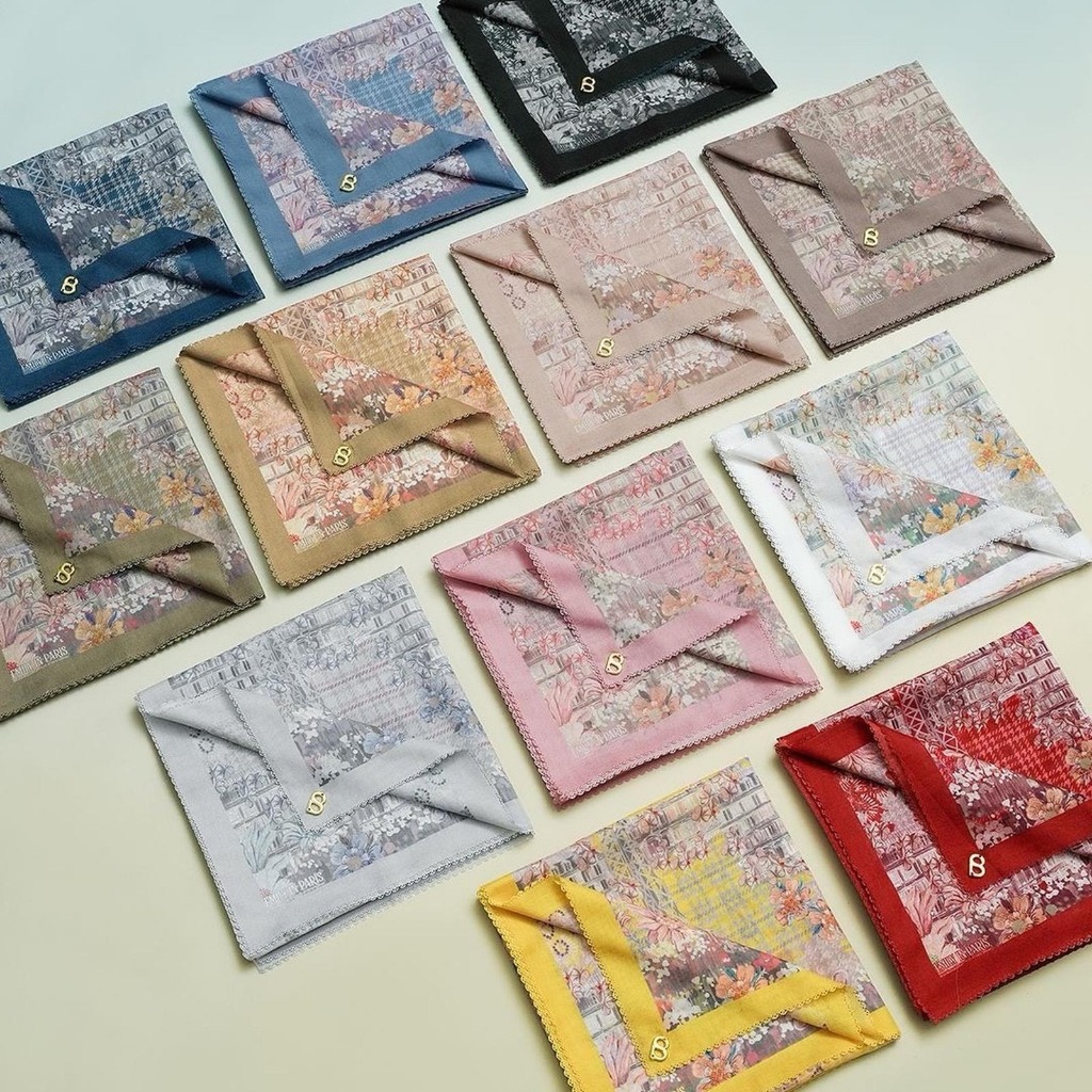 BUTTONSCARVES The Parisian Square Hijab Segi Empat Buttonscarves The Parisian Square