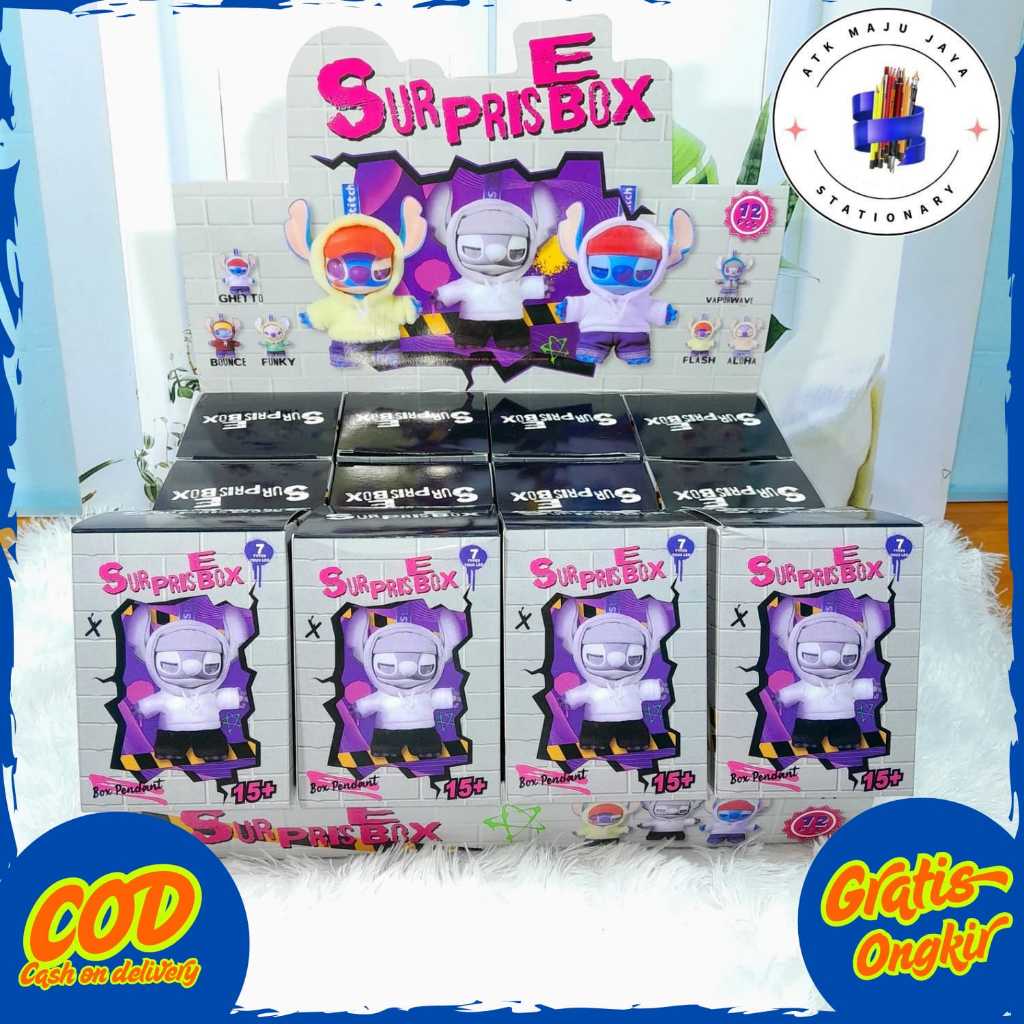 Mystery Blind Box Gantungan Kunci STITCH ANIMALS Premium Super Cute Lucu Ready Banyak Model / 1 Box 