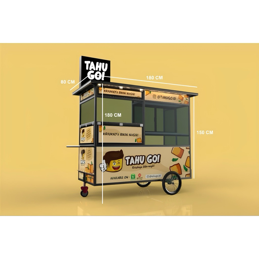 Gerobak bekas tahu go/ grobak jualan/gerobak