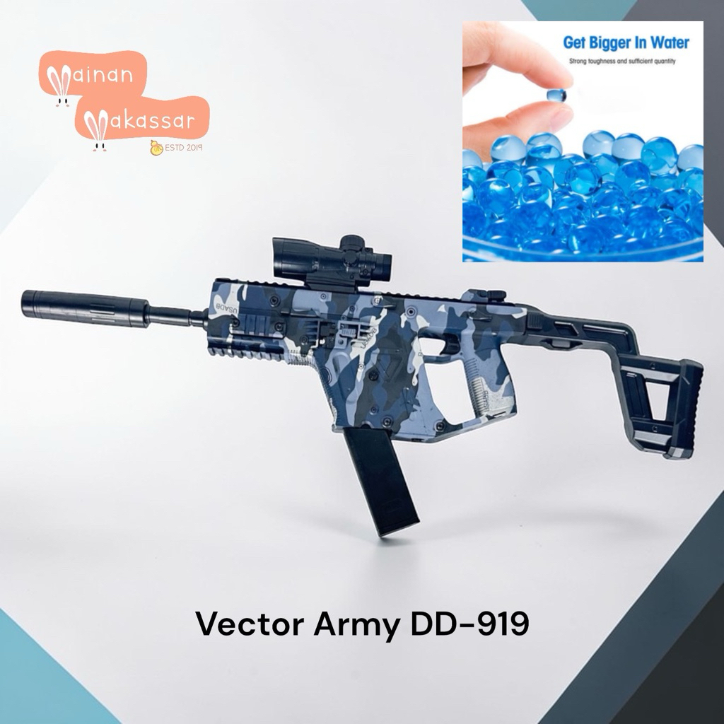 Mainan Anak VECTOR Water Gel Army Biru P90 (919)