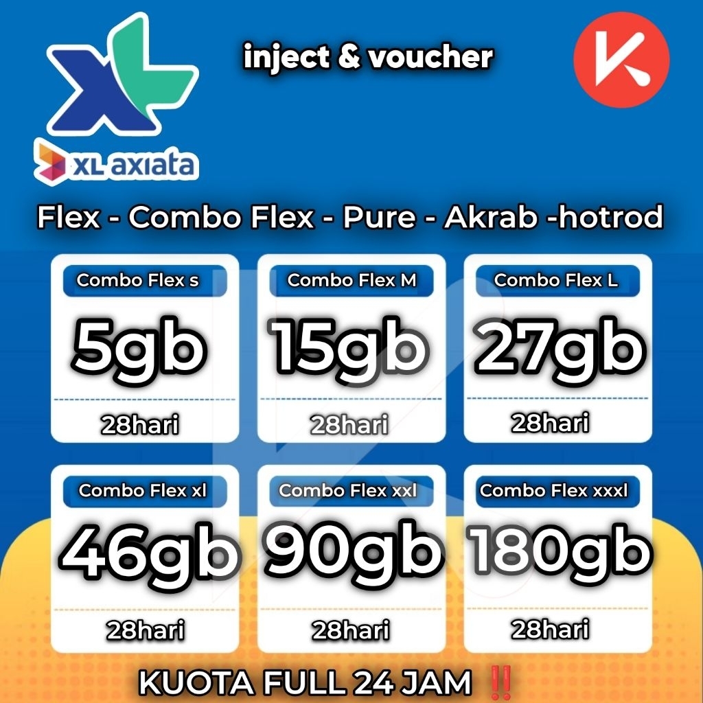Paket kuota internet xl Combo Flex Kuota Nasional termurah