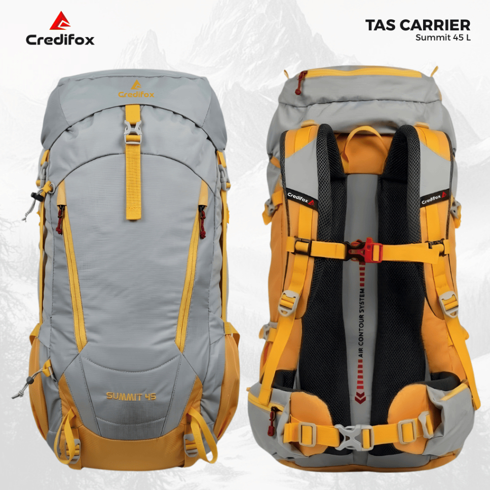 CREDIFOX Tas Ransel 45Liter Summit Series - Tas Carrier 45Liter - Tas Keril Outdoor - Tas Camping Hi