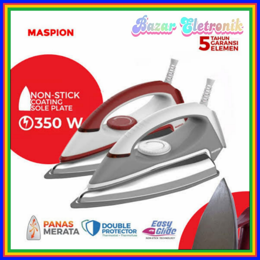 SETRIKA MASPION HA 111 / SETRIKA LISTRIK MASPION HA 111 / SETRIKA MASPION / DRY IRON MASPION HA 111