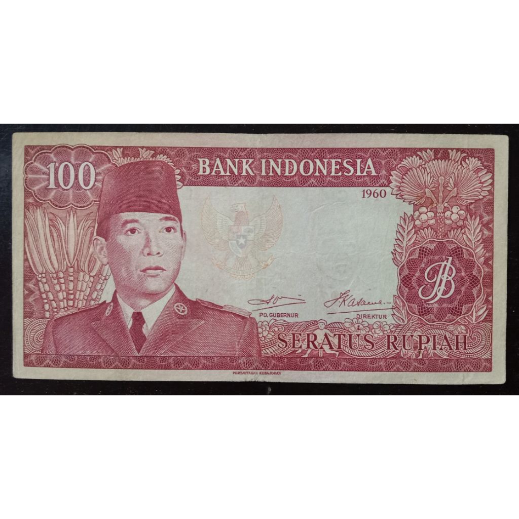 UANGKUNO 100 RUPIAH SUKARNO THN 1960