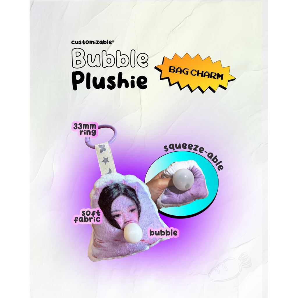 (Custom) Bubble Plushie - Bag Charm Keychain