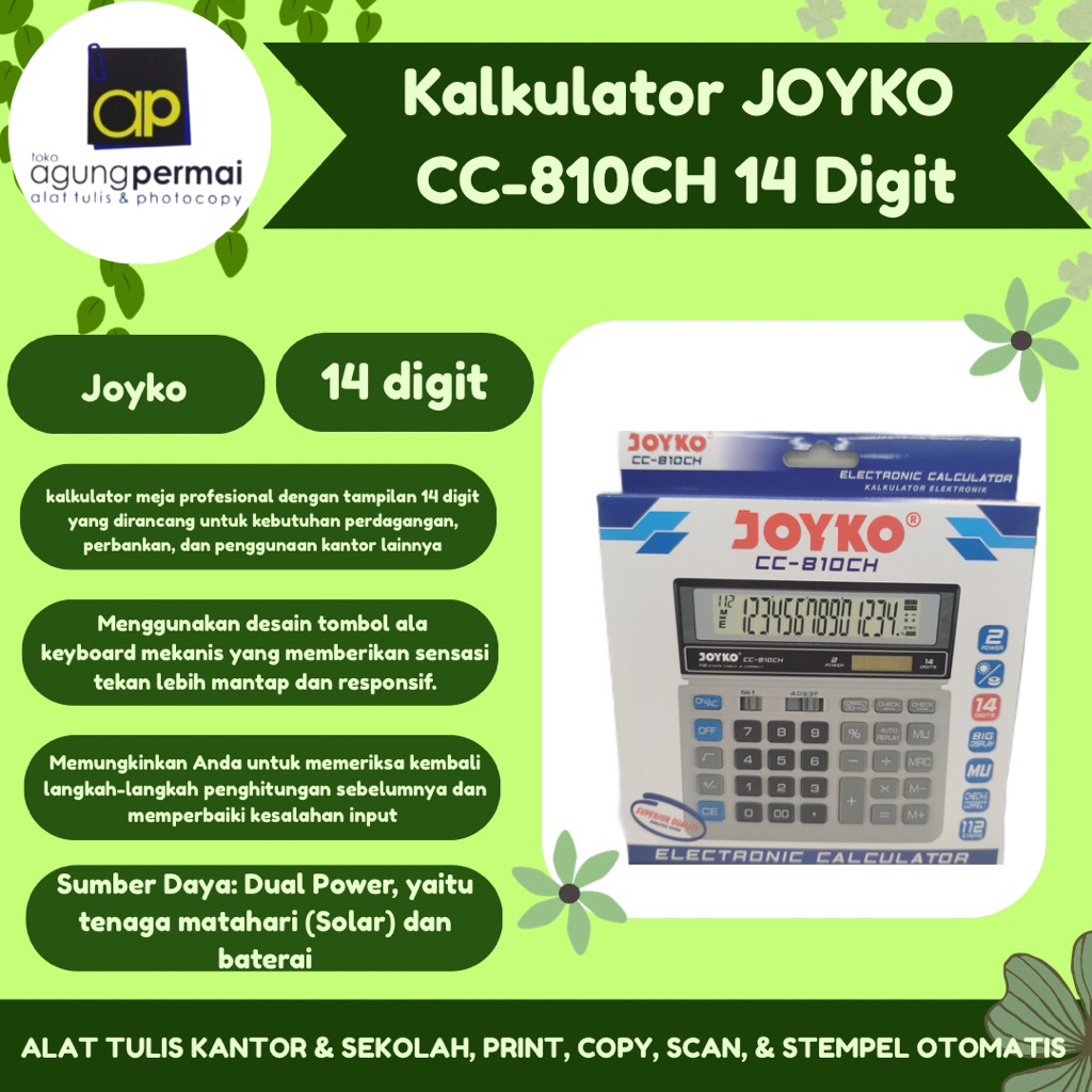 Kalkulator JOYKO CC-810CH 14 Digit