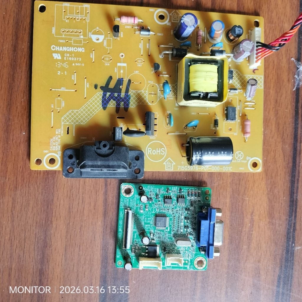 MB MOBO MAINBOARD MODULE PSU POWER SUPPLY MESIN MONITOR PHILIPS 163V5L