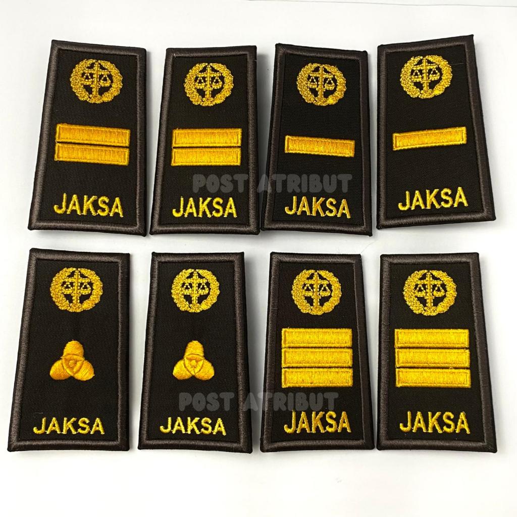Pangkat PDH 3A-3C Bordir JAKSA / Pangkat JAKSA / Atribut KEJAKSAAN / Atribut JAKSA / Post Atribut